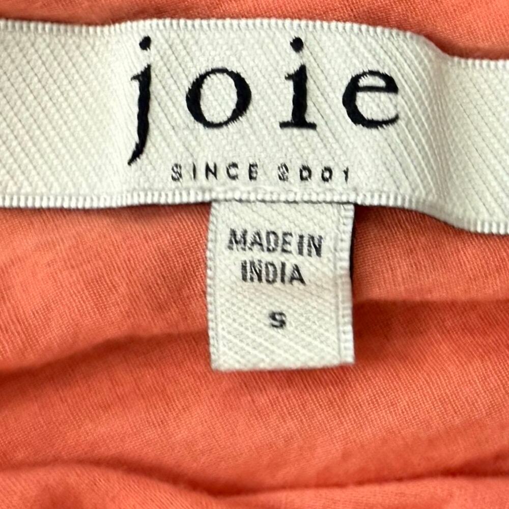 Joie Orange Lytle Sleeveless Drawstring Tassel 100% Cotton Gauze Tank Top size S - Picture 8 of 9